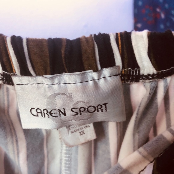 Striped stretch flare pants - Picture 3 of 3